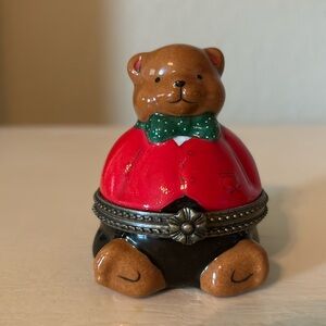 Christmas bear trinket box